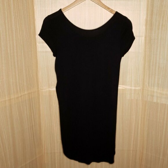 Fashion 21 Womens Black High Low Paris Top Large - Picture 2 of 6